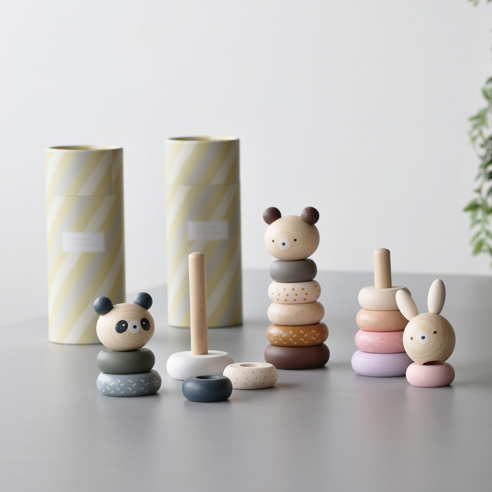 【先行受注】 上手にできるかな？選んで重ねて できたらにっこり。【STACKING ANIMAL】