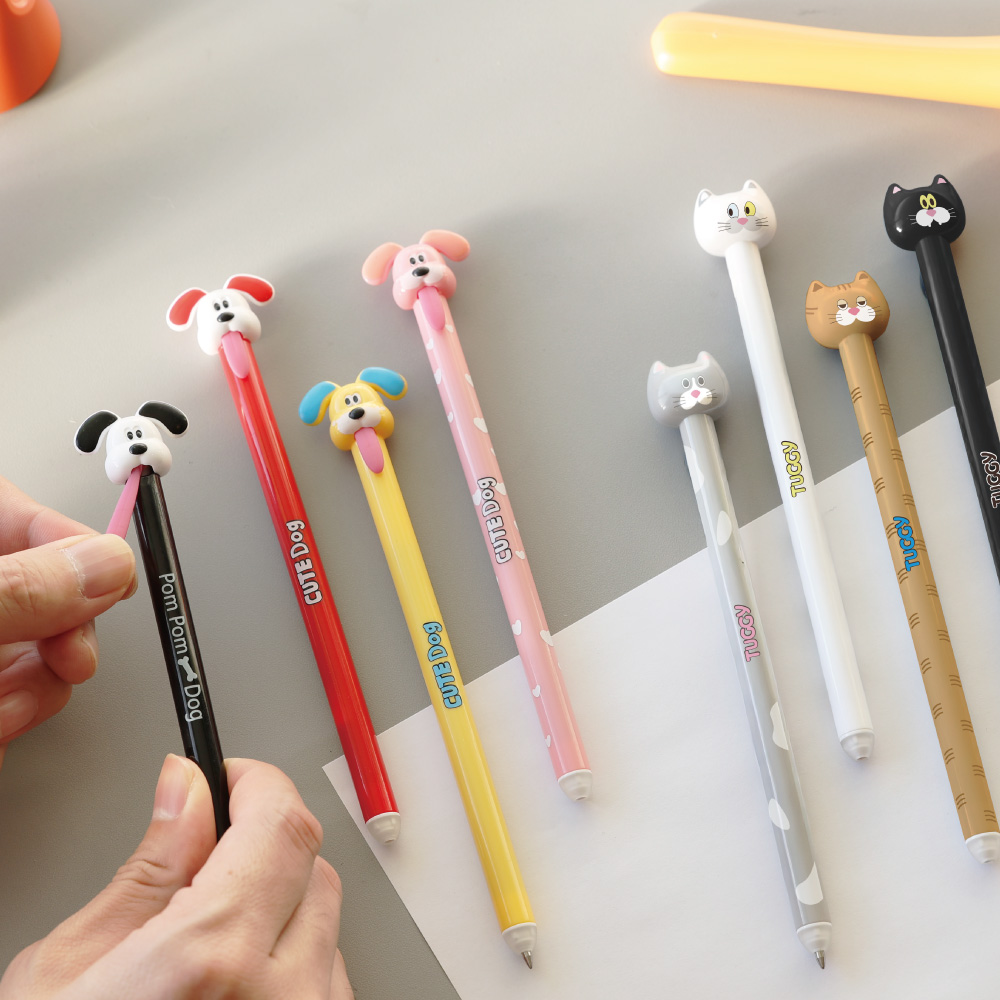 【先行受注】 ニャンと驚き、芯の出し方ワンダフルなボールペン！【tuggy】