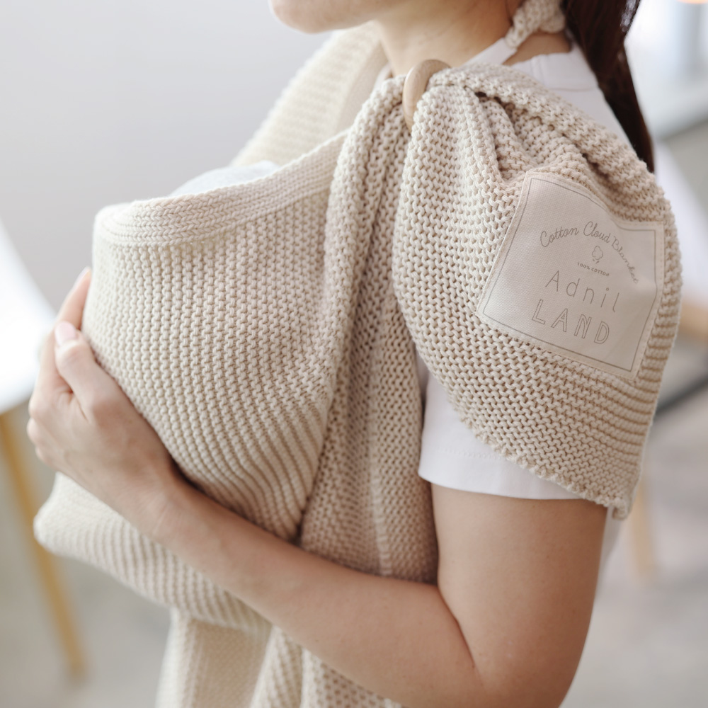 【先行受注】『ふわっ ぎゅっ、にっこり』愛しさを包んだスイートな贈りもの【COTTON CLOUD BLANKET】
