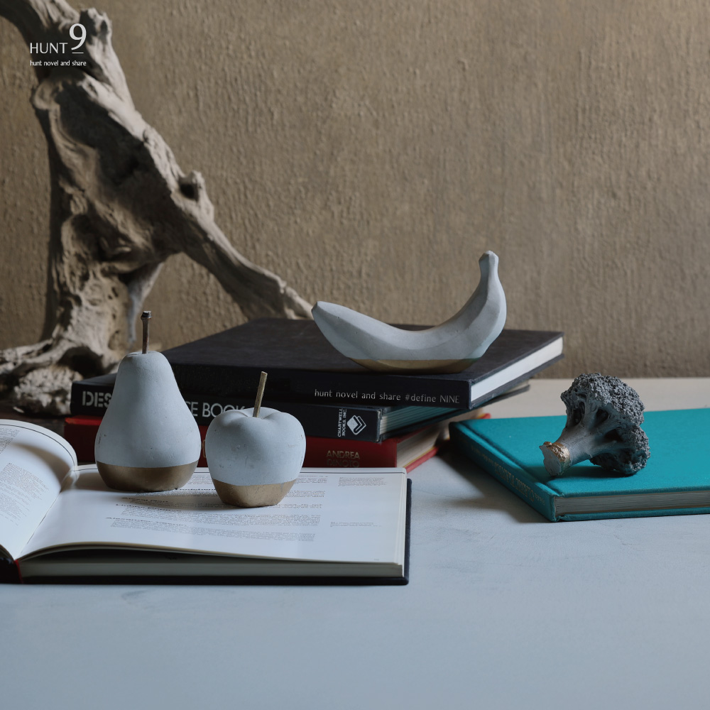 有機質と無機質を組み合わせたフルーツのオブジェ【Steven/Laurene/Wayne/Siena】