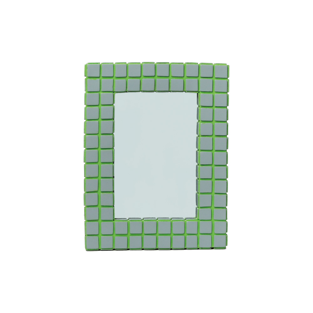 【1月下旬入荷予定】色彩の調和が美しいタイル風フレームミラー【MEX MIRROR】