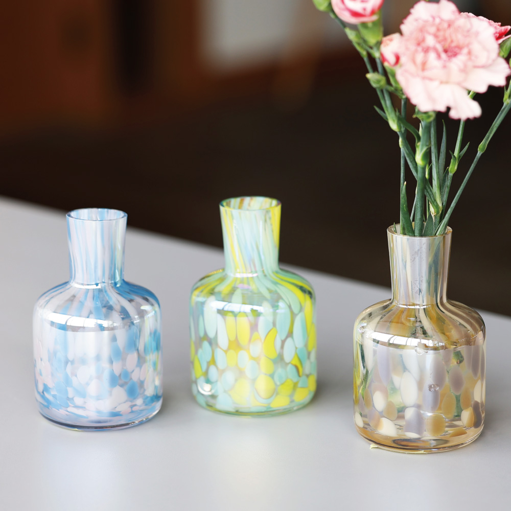 彩りに満ちる　ガラスアート【PALETTE VASE】