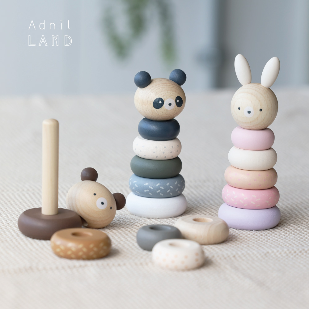 【5月上旬入荷予定】 上手にできるかな？選んで重ねて できたらにっこり。【STACKING ANIMAL】