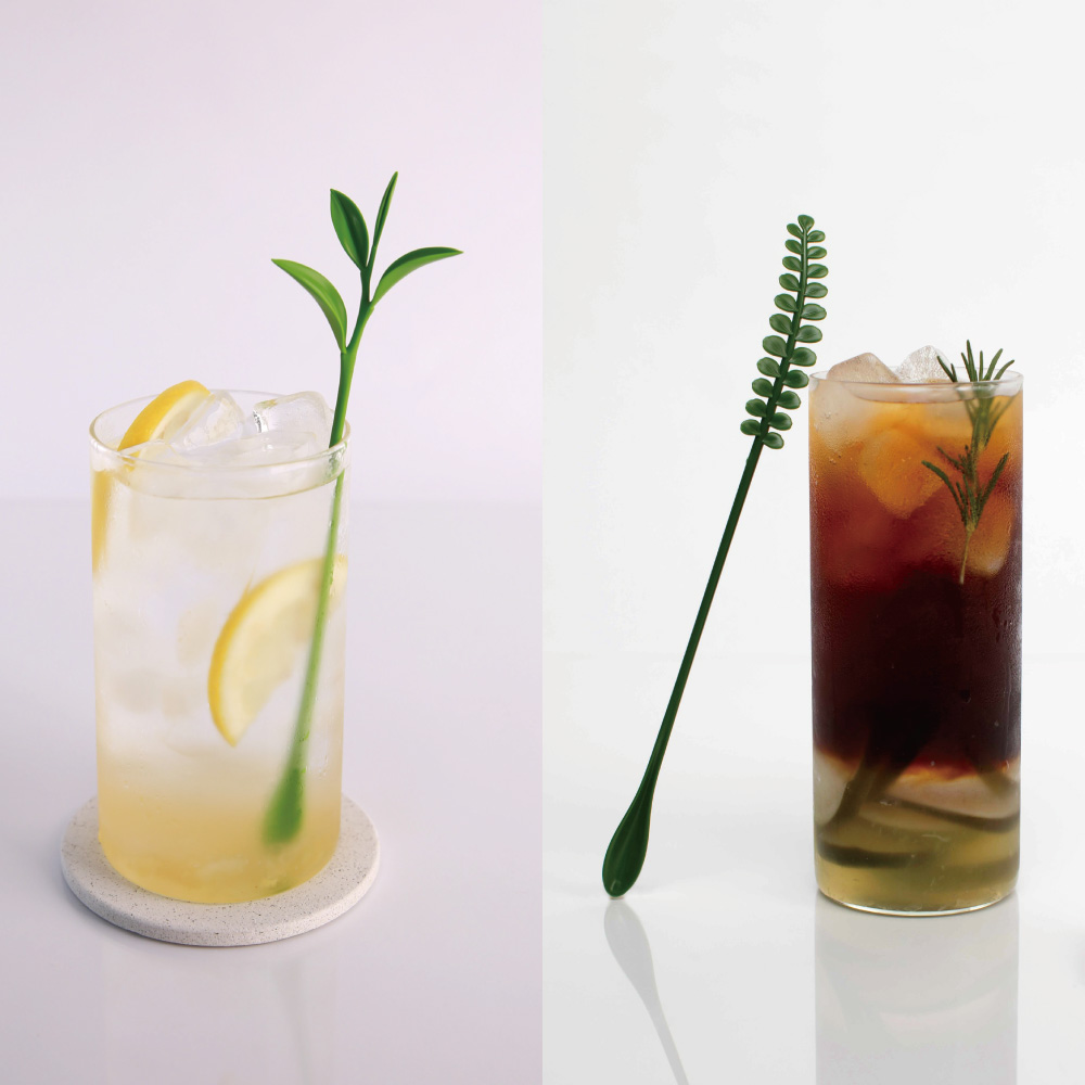 【先行受注】【DooDoo】グラスの中で踊る 新芽のシルエット【LEAF STIRRER】
