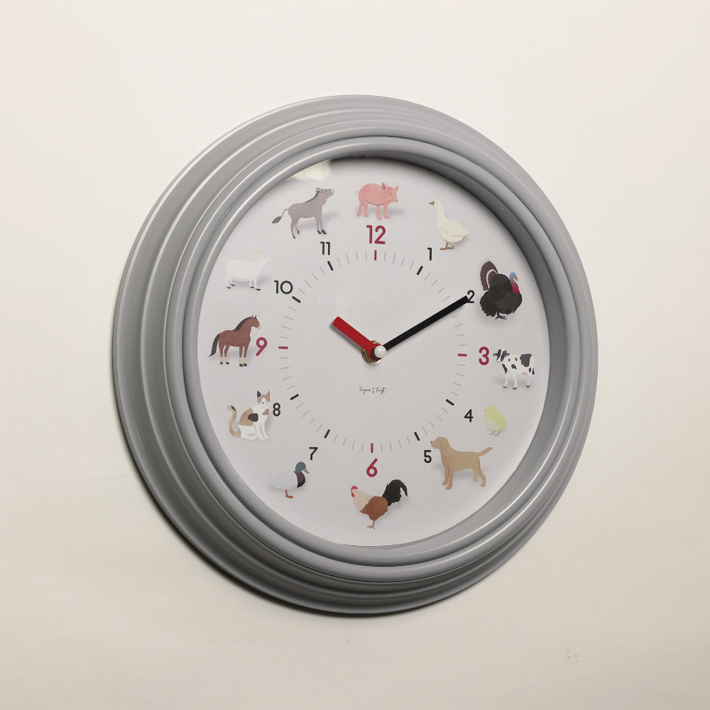 【2月入荷】あの動物が鳴けばこの時間。動物たちのおしゃべり時計！【TICKY TACKY CLOCK】