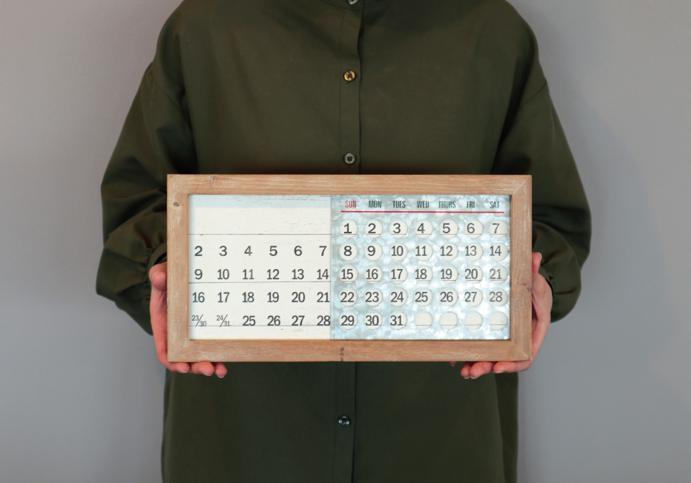 WOODEN PERPETUAL CALENDAR MINI のサイズ